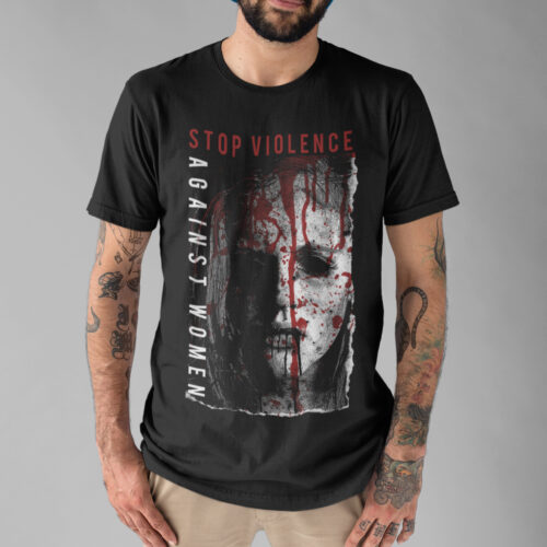 Stop Violence Typography Vintage Graphic T-shirt