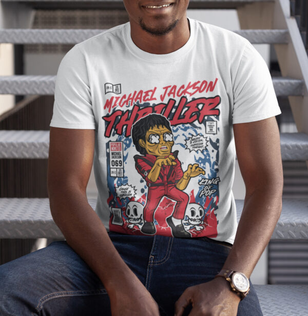 Michael Jackson Chibi Thriller Music Graphic T-shirt - Image 2