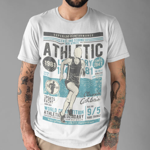 Athletic Vintage Typography T-shirt