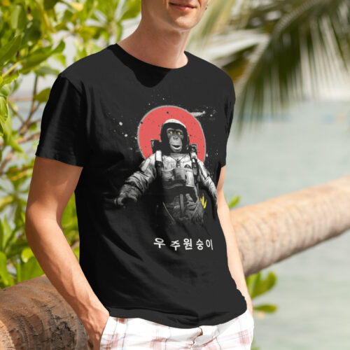 Astronaut Monkey Animal Funny Space Graphic T-shirt