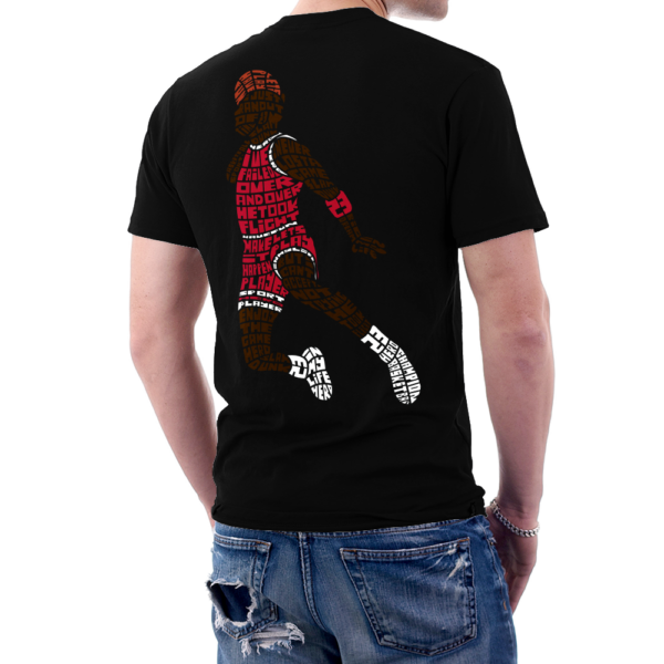 Michael J o r d a n Chibi Sports Graphic T-shirt - Image 2