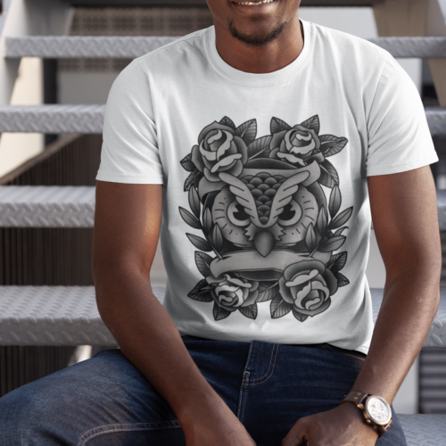 Owl Love Animal Vintage Graphic T-shirt