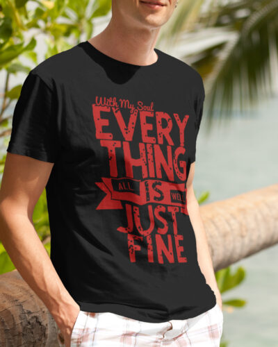All Is Well Religious Typography Graphic T-shirt