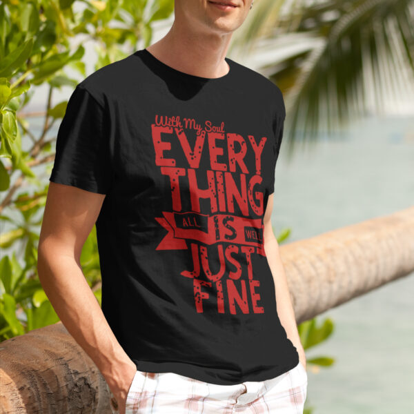All Is Well Religious Typography Graphic T-shirt