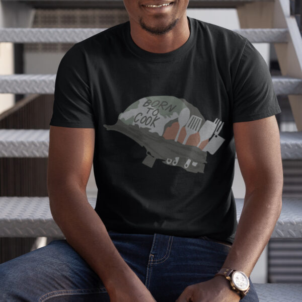 Born To Cook Funny Graphic T-shirt - Image 5