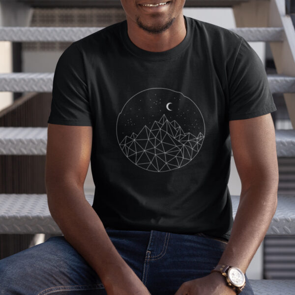 Dark Night Line Art Graphic T-shirt