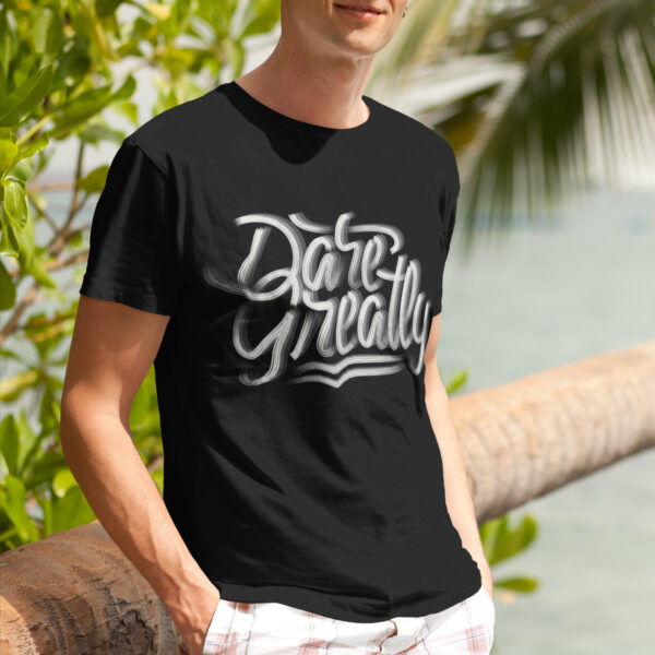Dare Greatly Typography Graphic T-shirt