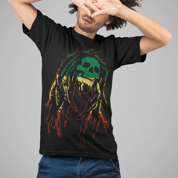 Bob Marley Flag Music T-shirt - Image 3