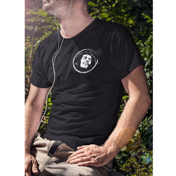 Bob Marley Music Skull Graphic T-shirt - Image 3