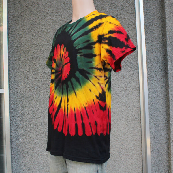 Multi Color Spiral Reverse Tie Dye T-shirt - Image 2