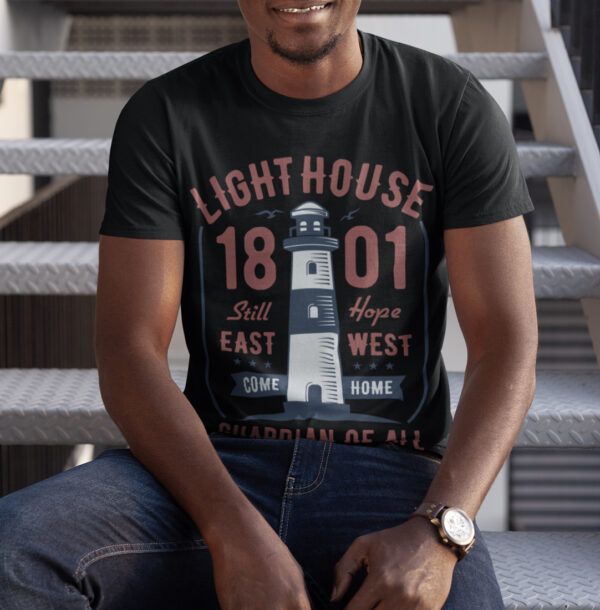 Lighthouse Sea Vintage T-shirt - Image 5