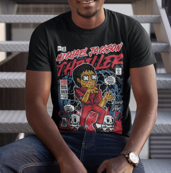 Michael Jackson Chibi Thriller Music Graphic T-shirt - Image 5