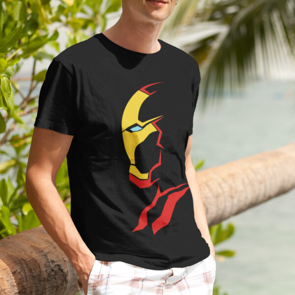 Iron Man Shadow Superhero Graphic T-shirt - Image 2