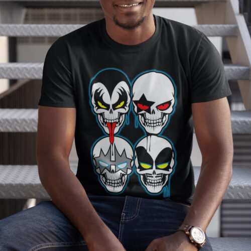 Kiss Skull Music Graphic T-shirt