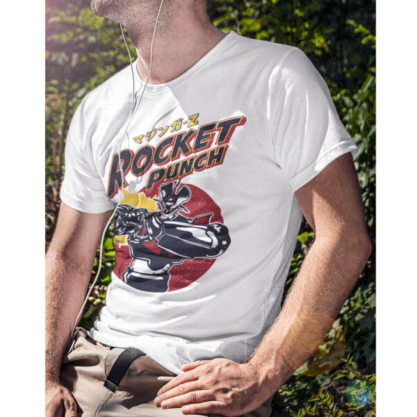 Rocket Punch Anime Robot Graphic T-shirt - Image 3