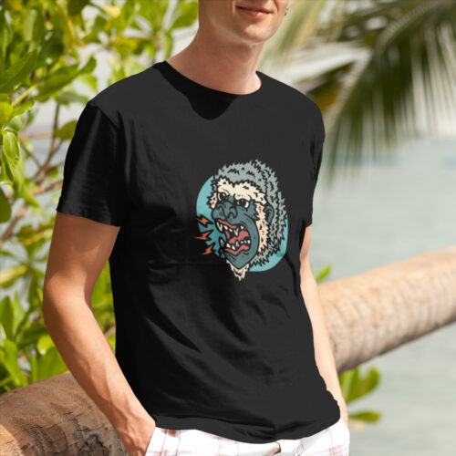 Angry Monkey Animal Graphic T-shirt