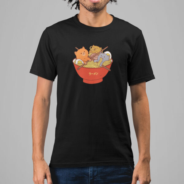 Cat Ramen Funny Animal Food T-shirt - Image 7