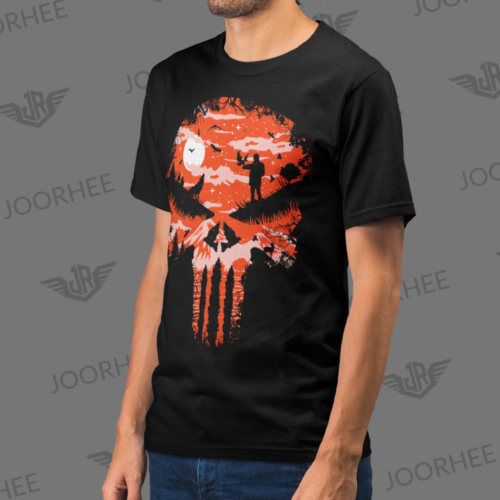 STAND and BLEED Skull Grunge Design T-shirt