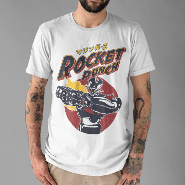 Rocket Punch Anime Robot Graphic T-shirt - Image 2
