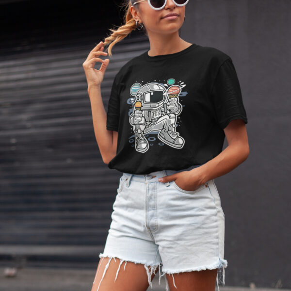 Astronaut Ice Cream Space Food Graphic T-shirt - Image 2