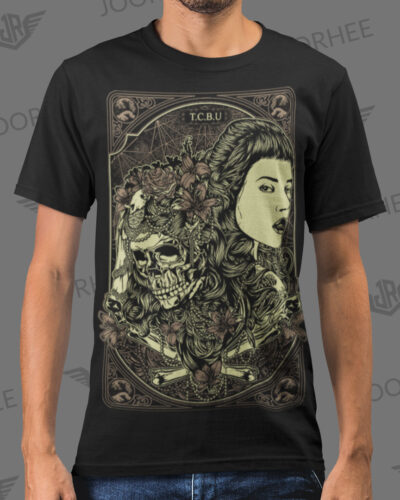 Chemistry Grunge Skull Graphic Design T-shirt