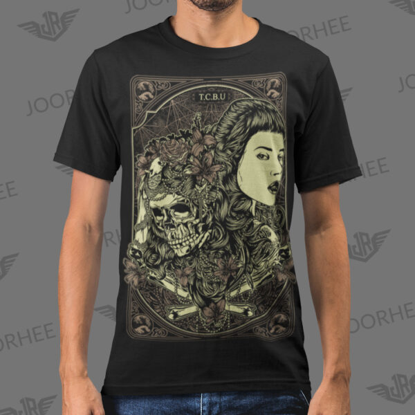 Chemistry Grunge Skull Graphic Design T-shirt