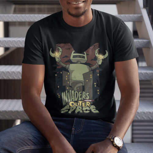 Invaders From Outer Space Robot Vintage Graphic T-shirt
