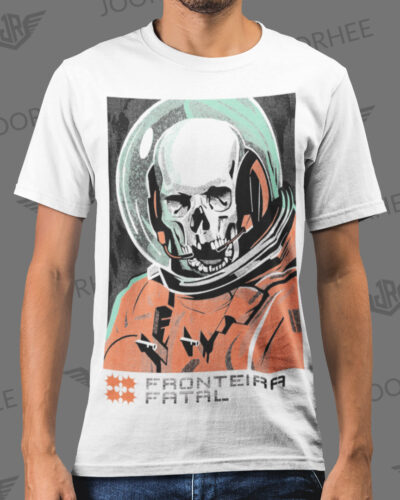 Space Death Skull Astronaut Graphic T-shirt