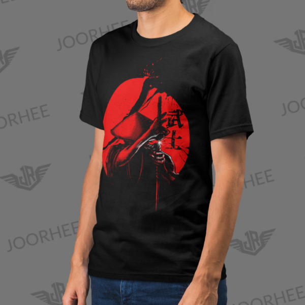 Samurai Japanese Warrior Graphic T-shirt - Image 2