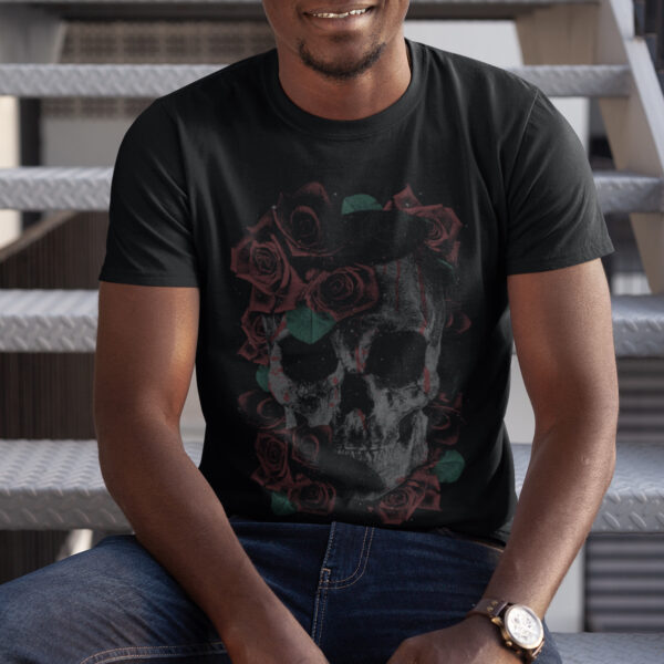 Death Skull Vintage Graphic T-shirt - Image 2