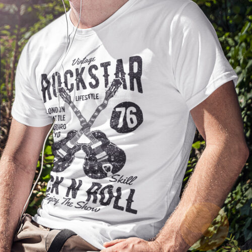 Vintage Rock Star Music Vintage Guitar T-shirt