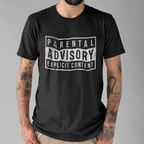Parental Advisory Typography T-shirt