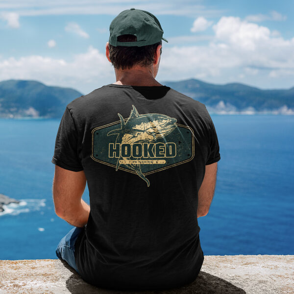 Hooked On Fishing Vintage T-shirt - Image 2
