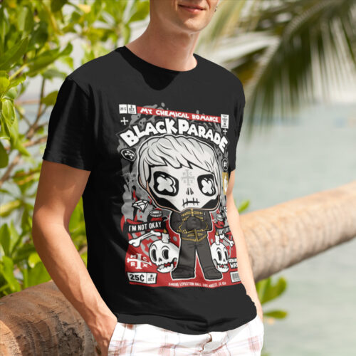 Gerard Way Black Parade Skull Music Graphic T-shirt