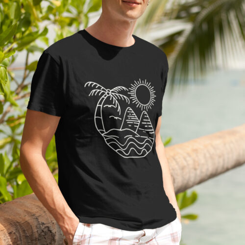 Minimal Line Art-Summer-7 Graphic T-shirt