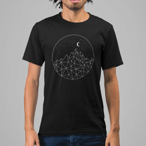 Dark Night Line Art Graphic T-shirt - Image 2