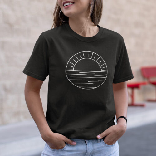 Minimal Line Art-Summer-4 Graphic T-shirt