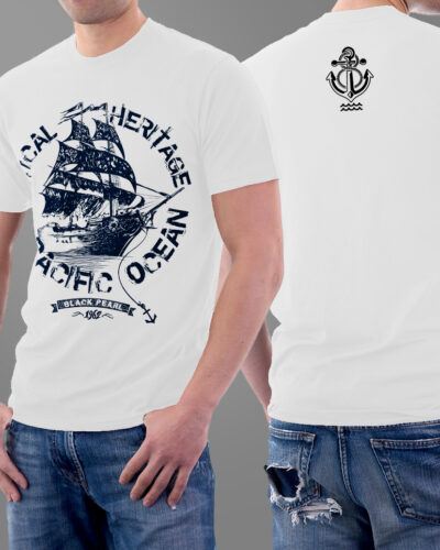 Nautical Heritage Vintage Typography Graphic T-shirt