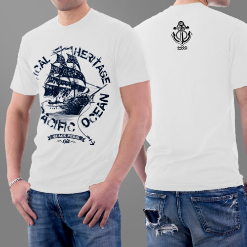 Nautical Heritage Vintage Typography Graphic T-shirt