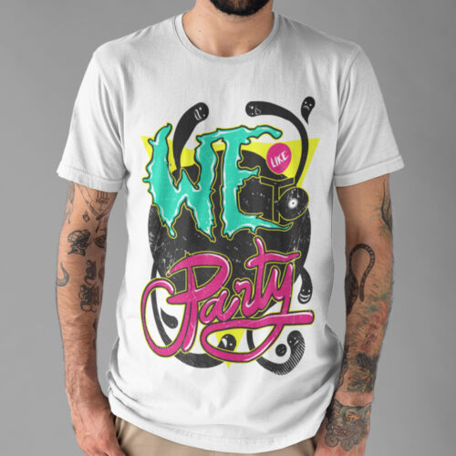 We love to Party Typography Vintage T-shirt