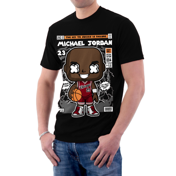 Michael J o r d a n Chibi Sports Graphic T-shirt - Image 3