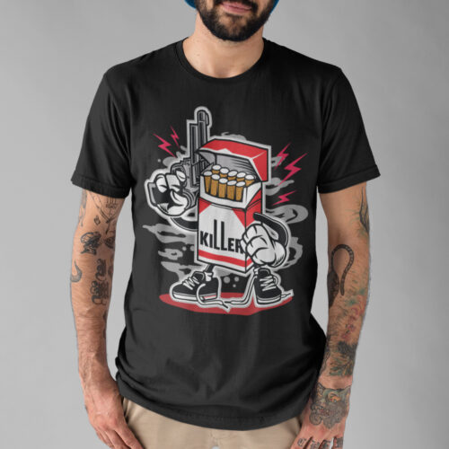 Cigarette Killer Funny Graphic T-shirt