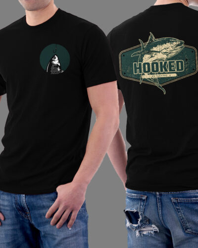 Hooked On Fishing Funny Graphic T-shirt