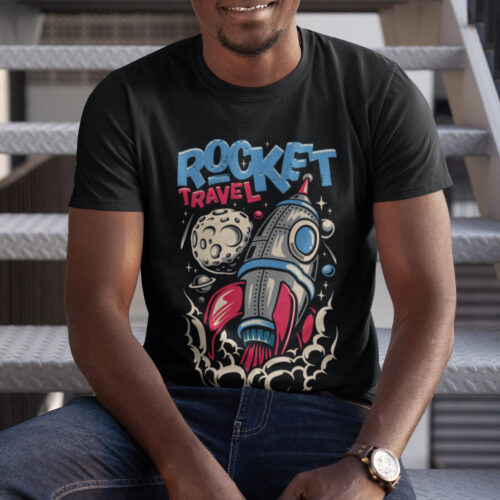 Rocket Travel Space Graphic T-shirt