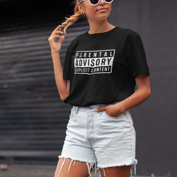 Parental Advisory Typography T-shirt - Image 3