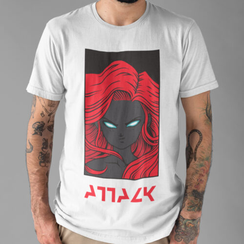 Endless Power Anime Lady Graphic T-shirt