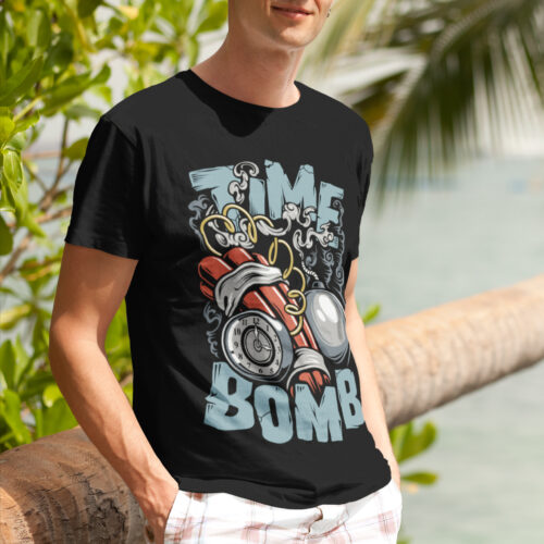Time Bomb Typography Graphic T-shirt