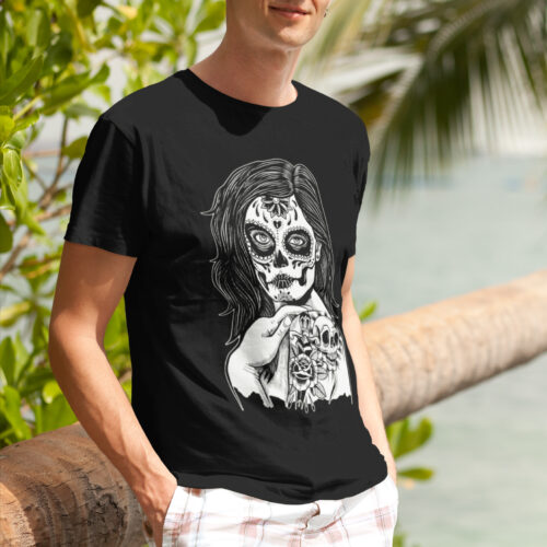 El Muerte Skull Vintage Graphic T-shirt