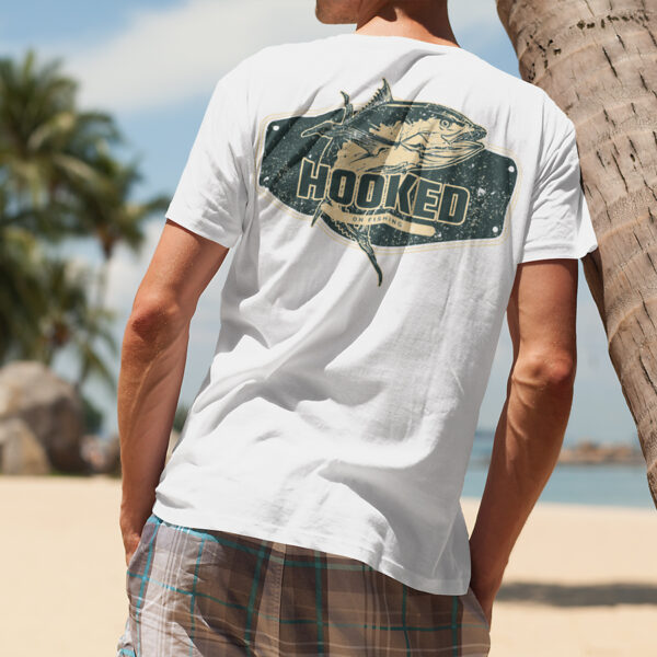 Hooked On Fishing Vintage T-shirt - Image 3