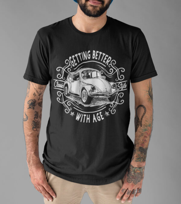 Volkswagen Vintage Car Graphic T-shirt - Image 4